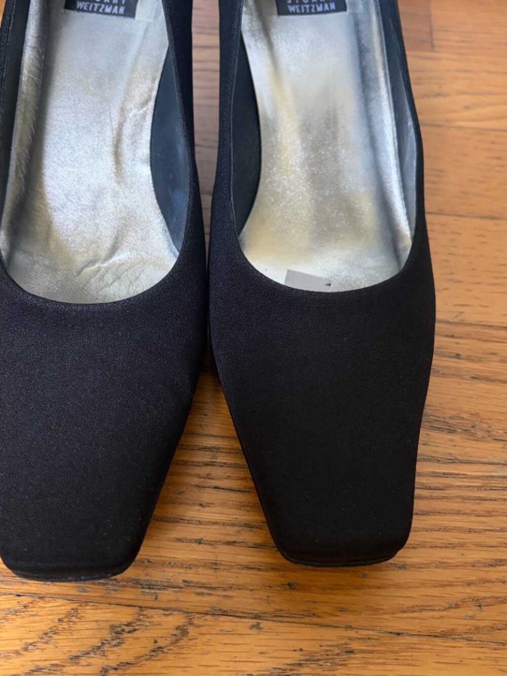 Stuart Weitzman vintage square toe pumps Black Size 8.5 - Picture 9 of 11